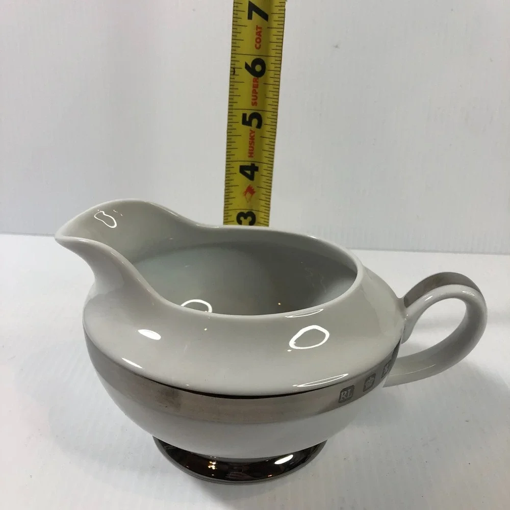 Vtg Ralph Lauren Academy Platinum Gravy Boat Creamer Replacement Designer Preppy
